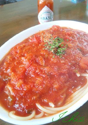 トマトスープの辛いパスタ☆☆☆☆☆-レシピのメイン写真
