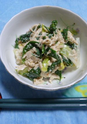 青ねぎと鶏ささみのワサビマヨネーズあえ-レシピのメイン写真