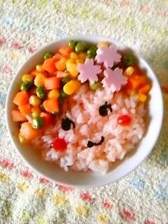 キャラ弁?クレイジー頭のカワイ子ちゃん♡-レシピのメイン写真