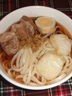 豚の角煮と揚げ餅入りうどん-レシピのメイン写真