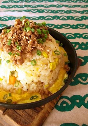 鉄板ｄｅ肉そぼろチャーハン-レシピのメイン写真