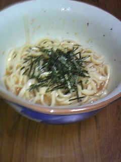 市販の明太ソースで★かまたま明太うどん-レシピのメイン写真