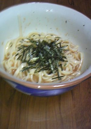 市販の明太ソースで★かまたま明太うどん-レシピのメイン写真
