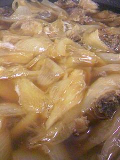 牛すじと玉葱のめんつゆ生姜煮-レシピのメイン写真