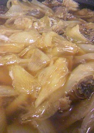 牛すじと玉葱のめんつゆ生姜煮-レシピのメイン写真