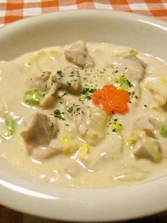 白菜と鶏肉のホワイトソース煮込み-レシピのメイン写真