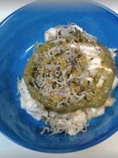 豆腐とめかぶと高菜ちりめんの和え物-レシピのメイン写真
