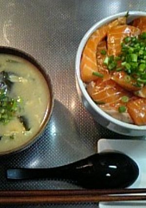 づけサーモンのあっさり丼-レシピのメイン写真