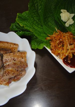 魚焼き機で簡単！韓国焼き肉サムギョプサル-レシピのメイン写真