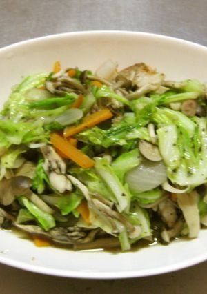 豚肉と舞茸とｷｬﾍﾞﾂの炒め物-レシピのメイン写真