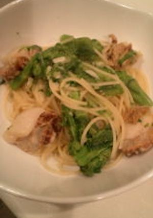 ホタテと菜の花のパスタ-レシピのメイン写真