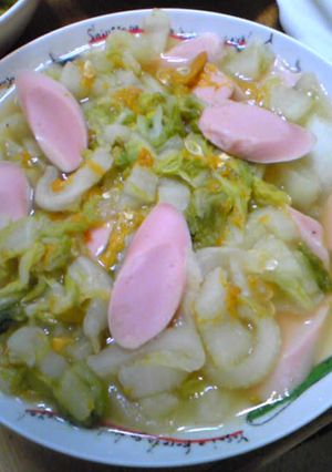 ギョニソ入り♫すぱいしぃな白菜焼きスープ-レシピのメイン写真