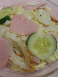 白菜とソーセ-ジのカレー風味マヨサラ☆-レシピのメイン写真