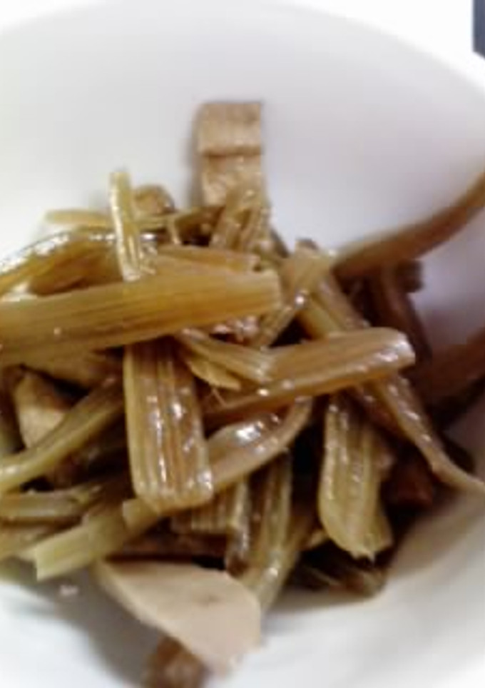 ふきとたけのこと油揚げ　炒め物-レシピのメイン写真