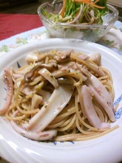 ☆簡単☆イカとキノコのペペロンチーノ-レシピのメイン写真