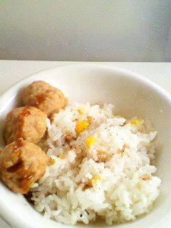 肉だんごととうもろこしの炊き込みご飯-レシピのメイン写真