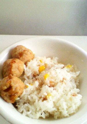 肉だんごととうもろこしの炊き込みご飯-レシピのメイン写真