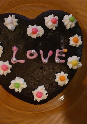 ハート型LOVEチョコケーキ-レシピのメイン写真
