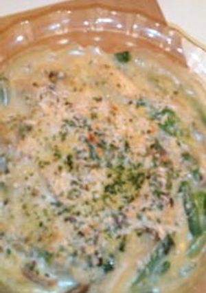 牡蠣とほうれん草ヘルシー豆乳米粉グラタン-レシピのメイン写真