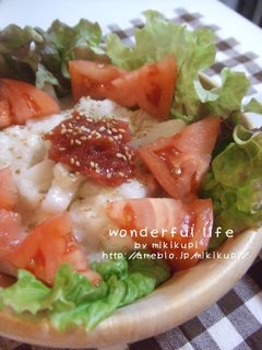 大根と長芋のとろろサラダ★梅肉添え-レシピのメイン写真