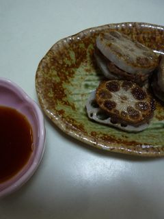 青ジソドレッシングでレンコンのはさみ焼き-レシピのメイン写真