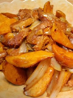 安納芋と豚角煮炒め~♪-レシピのメイン写真