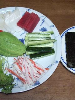 かんたん手巻き寿司(アボカドカット)-レシピのメイン写真