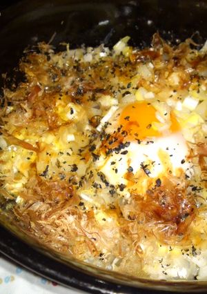 温たま乗せ♪葱と鰹節の簡単ゴマうどん♬-レシピのメイン写真