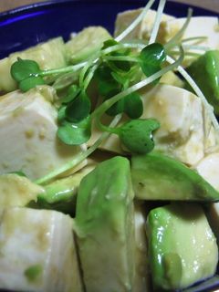 塩豆腐とアボカドのわさび醤油和え-レシピのメイン写真
