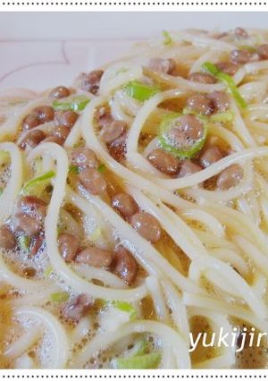 青じそドレッシングで簡単!納豆パスタ-レシピのメイン写真