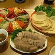 プルップル豚バラ肉の煎茶煮・野菜と巻いて