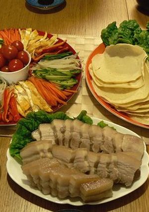 プルップル豚バラ肉の煎茶煮・野菜と巻いて-レシピのメイン写真