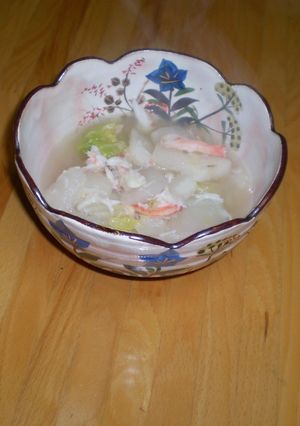 蟹の身と白菜のスープ風-レシピのメイン写真