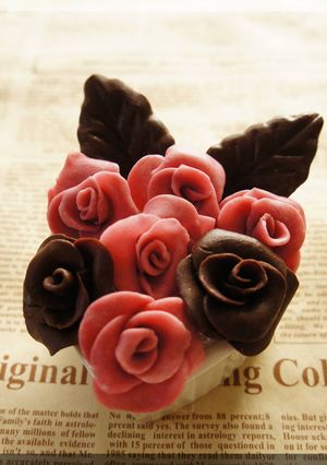 * バラの花 ❤ プラスチックチョコ♪-レシピのメイン写真