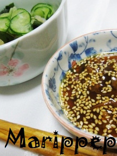 青じそドレッシングで★ごま梅ダレ-レシピのメイン写真
