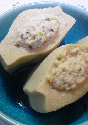 鶏ミンチin高野豆腐-レシピのメイン写真