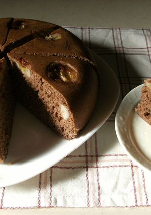 簡単＊おいしぃ♪バナナココア炊飯ケーキ♪-レシピのメイン写真
