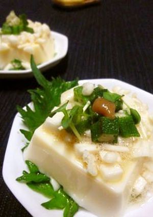 長芋と青じそドレッシングで　卵豆腐-レシピのメイン写真