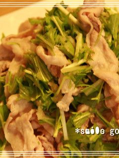 水菜たっぷりしゃぶしゃぶサラダ-レシピのメイン写真