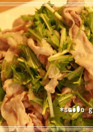 水菜たっぷりしゃぶしゃぶサラダ-レシピのメイン写真