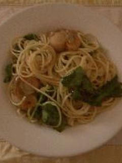 帆立と三つ葉簿パスタ-レシピのメイン写真