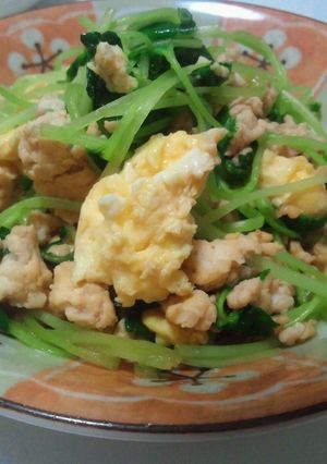 鶏ひき肉とみつばのたまご炒め-レシピのメイン写真