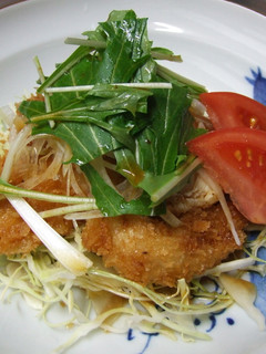 チキンカツサラダ仕立て青じそドレッシング-レシピのメイン写真