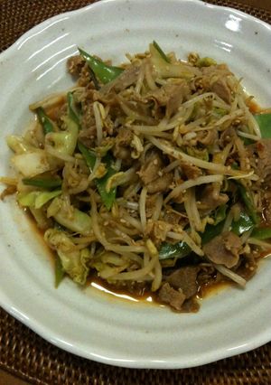 もやしとキャベツと豚肉のコチジャン味噌炒-レシピのメイン写真