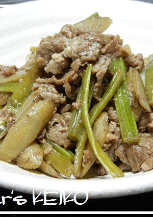 【農家のレシピ】葉ゴボウと牛肉の煮物-レシピのメイン写真