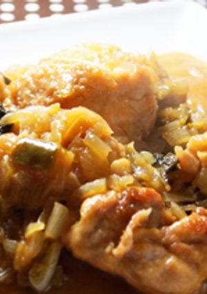 大葉風味!チキンの黒酢炒め煮-レシピのメイン写真