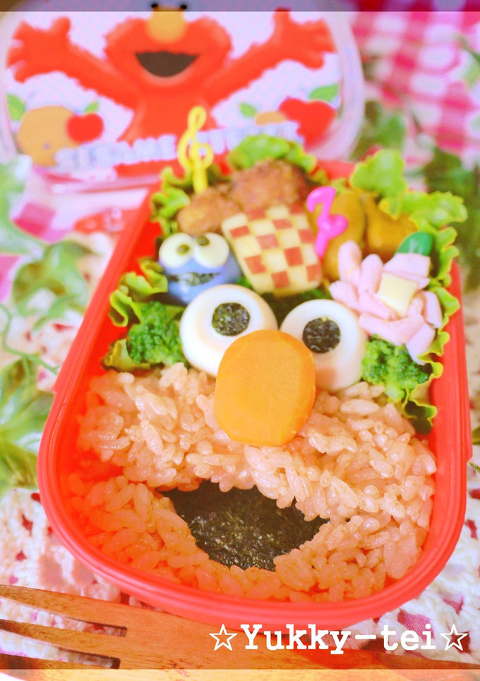 簡単キャラ弁☆エルモ編-レシピのメイン写真
