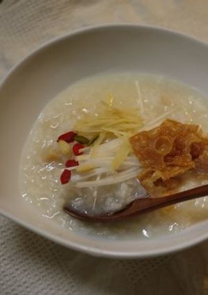 鶏スープからつくる中華粥-レシピのメイン写真