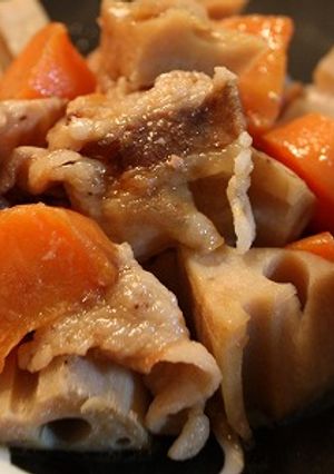 根菜と豚肉のオイスターソース煮-レシピのメイン写真