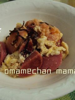 ♪魚肉ソーセージとトマトの卵とじ♪-レシピのメイン写真